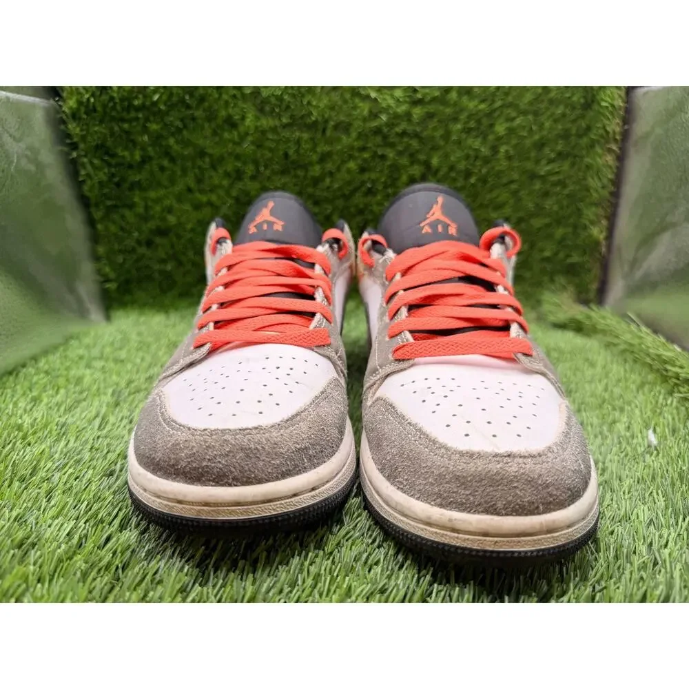 Nike Air Jordan 1 DX4334-008 Athletic Sneaker Mens 8 White Suede Walking Running